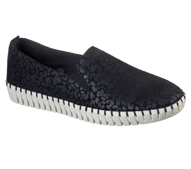 Skechers Sepulveda Blvd - Prowled - Womens Flats Shoes Black/White [AU-IF4410]